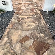 Professional-Softwashing-of-a-Stucco-Home-and-Sandstone-Walkway-Patio 22