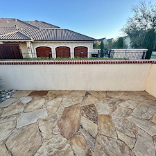 Professional-Softwashing-of-a-Stucco-Home-and-Sandstone-Walkway-Patio 16